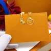 Projektant luksusowy kolczyki nieregularne kolczyki designerskie kolczyki literowe kwiaty kolczyki stalowe ze stali nierdzewnej dla kobiet ćwieki złota biżuteria zaręczynowa miła