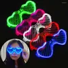 パーティーデコレーション12PCS LED HEART GLOWING GLASSES 3モードハロウィーンクリスマスバレンタインデーギフトのための照らされたアクセサリー