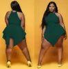 Women's Plus Size Jumpsuits Rompers CMYAYA size XL4XL Summer Autumn women ONeck Sleeveless Bodysuits bodycon Jumpsuit Club Romper playsuit outfit TB5039 230715