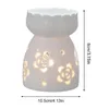 Candle Holders Ceramic Oil Burner With White Hollow Design Wax Melt Burners Assorted For