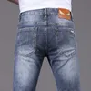 Jeans masculinos designer de luxo mens jeans designer primavera e verão fino ajuste elástico pequenos pés versão na moda menino calças GIKS