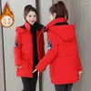 Trenchcoats voor dames 2023 Style Medium Long Down Cotton-Padded Jacket Girl Koreaanse versie Be All-Match Winter Thicken Warm houden Studentenjas