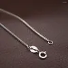 Chaînes en argent sterling 925 massif 1,0 mm chaîne à maillons de blé collier 19,7 pouces timbre S925