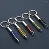 Keychains Car Keychain Modification Absorber Solid Color Handle Pendant Spring Suspension Decompression Gift