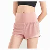 SCUBA Nya kvinnor Strawberry Milkshake Elastic midja mesh Hotty Shorts Yoga byxor Ficka som kör avslappnad Löst lösa undervatter Hidden Sports S6QW#