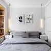 Hängslampor sovrum sängljus ledd för vardagsrum justerbar linje remsa hängande lampa tv vägg heminredning modern fixtur