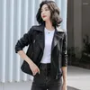 Women's Leather Haining Genuine Clothing For Women In Spring And Autumn 2023 Motorcycle Slim Fit Small Fashion Short