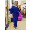 Etniska kläder sexiga afrikanska dashiki klänningar för abaya kvinnor ruffle chiffong long maxi klänning boubou dubai kaftan party femme africa robe