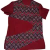 Herrspårar Summer Men's Red Stripe Suit Kort ärmar Set Patchwork Tops med Pant Male Nigerian Fashion Design African Groom Party Outfits 230715