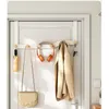 Hangers Door Hook Holder Bathroom MultiPurpose Hooks For Hanging Clothes Metal And Bamboo Organizer