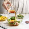 Tigelas Nordic Transparent Glass Fruit Salad Bowl Noodle Rice Crystal Heart Shaped Phnom Penh Breakfast Kitchen Utensílios de mesa