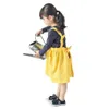 Enfants japonais coton lin bavoir tablier cuisine cuisson uniforme poche latérale garçons filles artisanat tabliers peinture cuisine bébé chasuble L230620