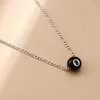 Pendant Necklaces Billiard Choker Black 8 Balls Lucky Punk Cool Necklace Unisex Party Jewelry