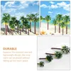 Fleurs décoratives modèle arbre Mini arbres tropicaux Micro aménagement paysager ornements de palmiers Adorable Miniature en plastique