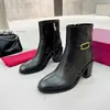 Botas de rebite femininas, botas de couro de grife, botins martin, sapatos femininos, chelsea, motociclismo, mulher, Martin, tamanho 35-41, com caixa