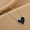 Pendant Necklaces Asymmetrical Peach Heart Necklace Women's Light Luxury Temperament Accessories Fashion All-match Jewelry Gift Trend