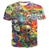 Creative 3D Digital Printing Street Youth Short Sleeve Large Size Men's Printed T-shirt