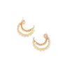 Studörhängen uer me0039 2023 kristall imitation pärlor måne för flickor vän koreanska stil smycken