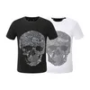 Camiseta de manga corta de verano #3021 Hip Hop moda hombres cuello redondo Fitness Casual Slim Tops PP hombres calaveras estampado algodón Streetwear camiseta PP2130