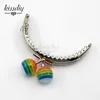 KISSDIY 10PCS 85CM Stripe Lollipop Bead Metal Purse Frame Bright and Glossy Silver Demi-cercle Sacs Kiss Fermoir Accessoire 230717