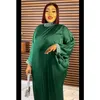 Vestido étnico africano plus size com miçangas para mulheres 2023 casual liso muçulmano abaya islã robe elegante feminino festa maxi