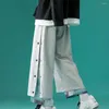 Erkek pantolon gevşek moda rahat erkekler hip hop coğrafi baskı giysi