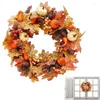 Fleurs décoratives automne porte guirlande couronnes de récolte pour l'automne élégant et coloré murs artificiels fenêtre salon