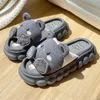 Linnen Huis Slippers voor Vrouwen Leuke Cartoon Konijn Zachte Slippers Vrouwelijke Platform Indoor Slippers Antislip Comfortabele Plezier schoenen L230704