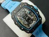 Richrsmill Watch Swiss Watch vs Factory Carbon Fiber Automatic Men Wrist RM53-01 Real JSML Totalmente Sapphire Mirror NTPT Fiber Case de goma Strap3uzu750L