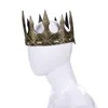 Parti levererar män kvinnor cosplay imperial king crown headgear halloween kostym tillbehör huvudstycke pu skum för vuxna tonåringar