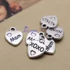 Charms Antique Silver Plated Mom Mother Heart Daughter Love Forever Pendants Diy Jewelry Making Materials Supplies Accessories