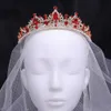 Hochzeitskrone für Frauen, Kopfbedeckung, Hochzeit, Geburtstag, Tiaras, Kopfschmuck, grüne Strasssteine, Retro-Luxus-Haarschmuck, Schmuck L230704