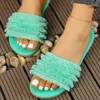 Slippers Vacation Fringe Detail Single Band Flat Sandals Women's Summer Fashion Casual Party Slides Outdoor Slippers Open Toe Pumps Shoes L230717