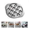 Ensembles de vaisselle 2 pièces plat d'escargot plateau de service 12 compartiments four trous en acier inoxydable porte-escargot plaque Gadget de cuisine