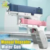 Sand Play Water Fun Huiqibao Children Manual pistol Portable Summer Beach Outdoor Shooting Pistol Fight Fantasy Toys For Boys Kids Game Adults 230617