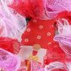 Decorative Flowers Valentines Wreath Gnome Romantic Bundle Ornament Rattan Garland Door Hanging Diy Gifts Box Home Decoration