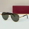 0096 Pilot Sunglasses Gold Metal Green obiektyw dla mężczyzn Sunnies Gafas de Sol Designer Okulasy Occhialia da Sole Uv400 Ochrona okularów