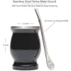 8OZ Argentina Mate Cup 304 Stainless Steel Water Cup with straw and brush