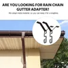 Trädgårdsdekorationer 2 Set Rain Chain Hook Standard Installation Gutter Adapter Coat Hanger Hooks Metal Hangers Downspouts Delar