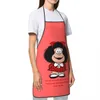 Kawaii mafalda förkläde för kvinnor män unisex bib quino argentina tecknad matlagning kök tablier kök kock trädgårdsarbete l230620