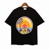 RH Designers Summer Mens Rhude T -shirts voor herentoppen Letter PoloS Shirt Borduursel Dames T -shirts Kleding Korte mouwen Grote plus size tee 167