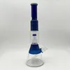 16inch Sliver Fumed Glass Bong Perc Big Glass Bong Groothandel Bong Glassbong Hoge kwaliteit voor volwassene in Home met kom