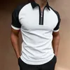 Herrpolos mäns polo -skjortor Kort ärm Tshirts Kontrast Summer Streetwear Casual Fashion Business Tops S3XL 230715