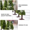 Dekorativa blommor 15 datorer grön tall blandad modell barn leksaker landskap träd Dura trådsvamplayout Prop Fake Trees Child Cake Supplies