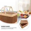 Dinnerware Sets Outdoor Picnic Basket Packing Decor Container Decorative Bamboo Ware Go Containers Lids Supplies Gift Snack