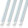 Stock in US 4ft led tube 28W Dural Row Warm Cool White 1200mm 1.2M SMD2835 192pcs Super Bright Led Fluorescent Bulbs AC85-265V UL