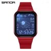 Horloges SANDA 6101 Stap Calorie Elektronisch Outdoor Sport Waterdicht Astronaut Serie Junior Student Horloge Heren Digitaal