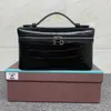 Loro Piano Bag Роскошная женская сумка Lp19 Вечерняя сумка Loro Piano Дизайнерский крокодиловый узор из коровьей кожи Кошелек-клатч Винтажное плечо через плечо 4974