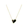 Pendant Necklaces Asymmetrical Peach Heart Necklace Women's Light Luxury Temperament Accessories Fashion All-match Jewelry Gift Trend