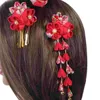 3 pcs Japonais Kimono Fleur Pinces À Cheveux Gland Cheveux Épingles À Cheveux Vintage Pinces À Cheveux Kimono Cheveux Barrette Cheveux Côté Clips Coiffe L230704